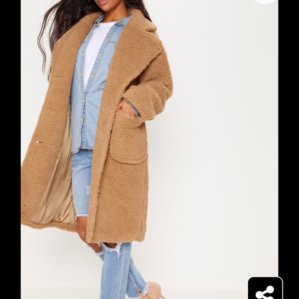 Longline Teddy Coat - Picture 4 of 4